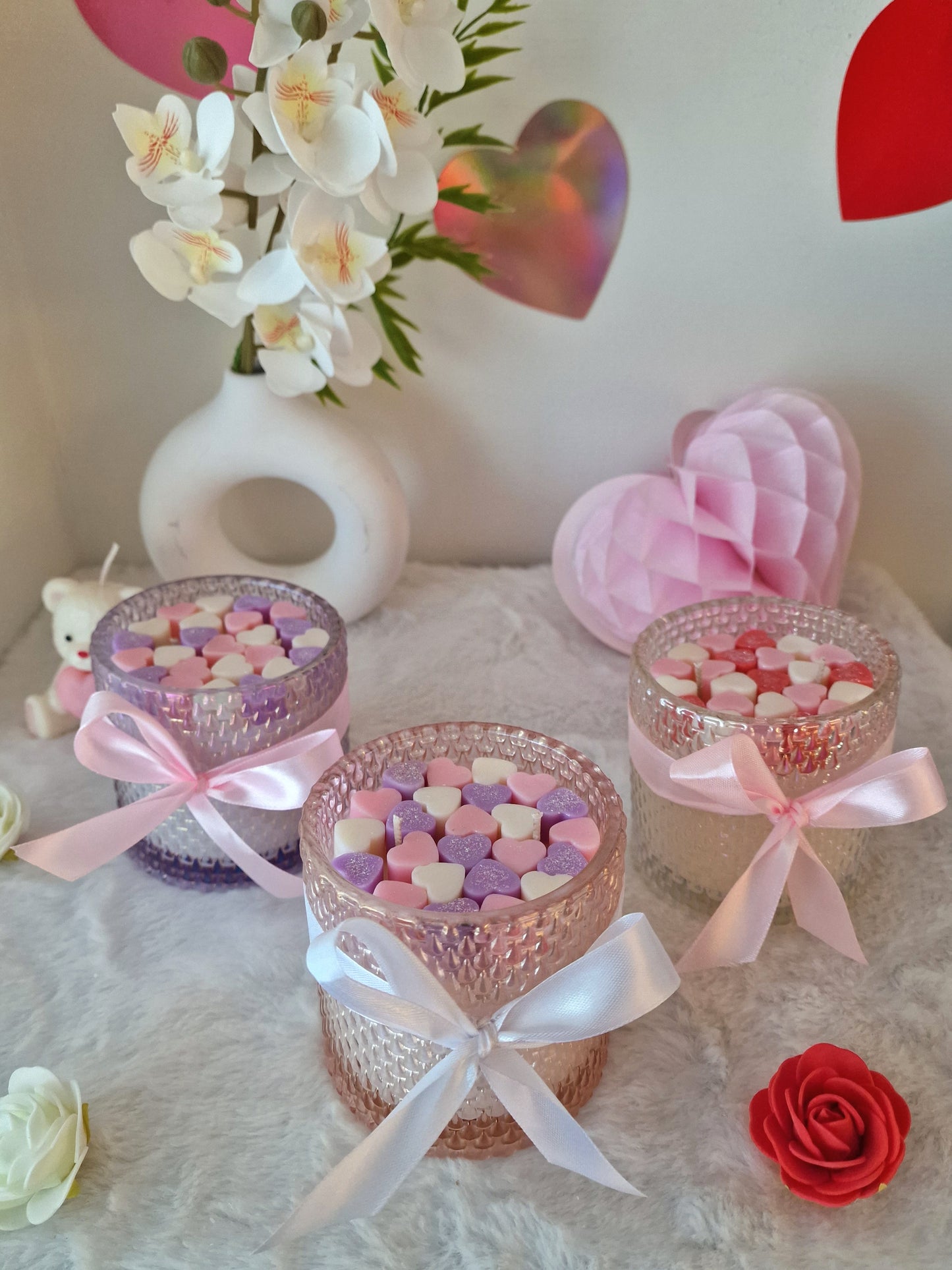 Lilac Velvet Hearts