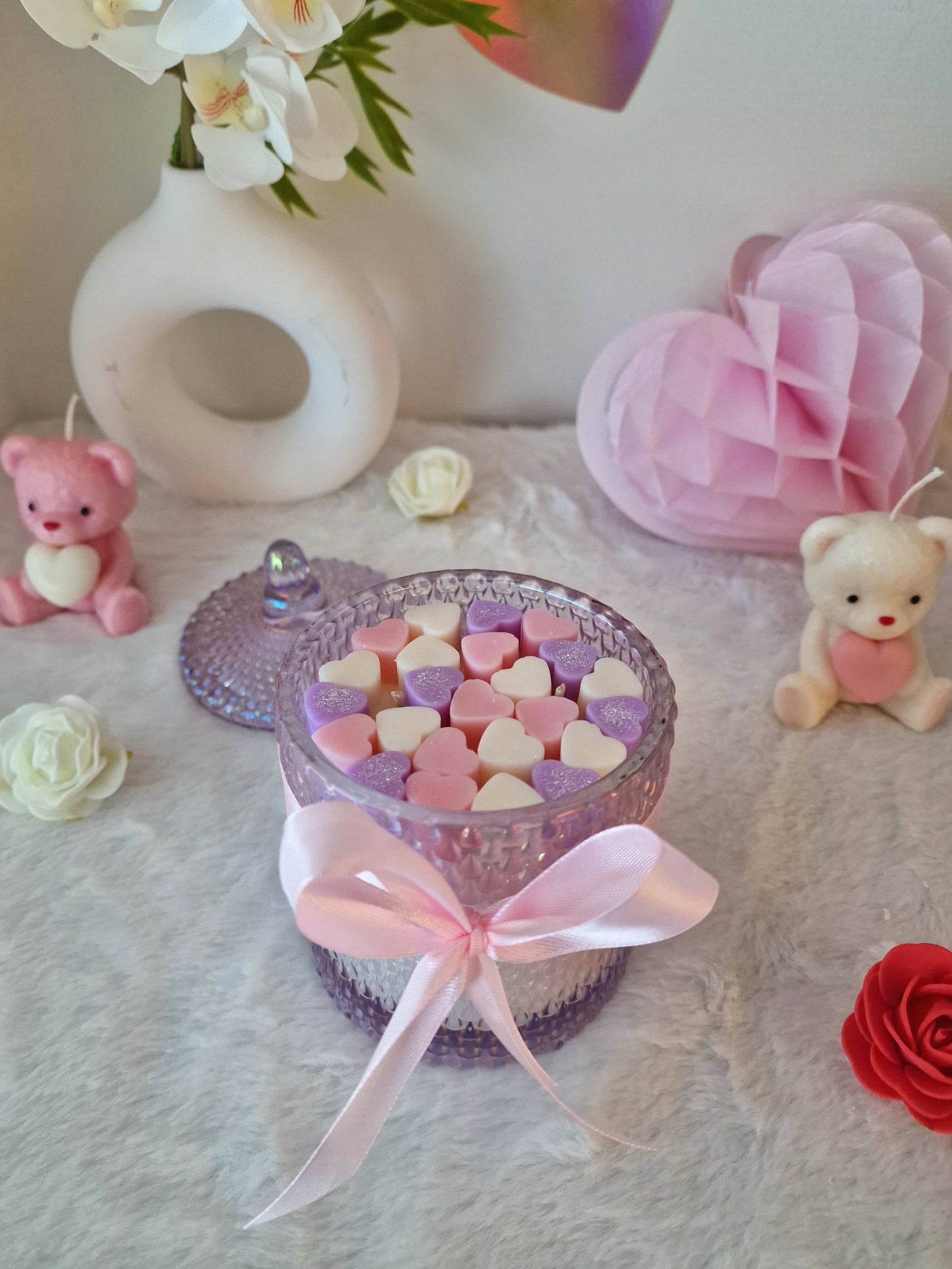 Lilac Velvet Hearts